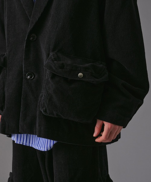 WETTEMPT（ウィテンプト）の「BIG POCKET CORDUROY JACKET /ビッグポケットコーデュロイジャケット（テーラードジャケット・メンズ・ネイビー/ブラック・SMALL/LARGE/MEDIUM）」の21枚目の写真