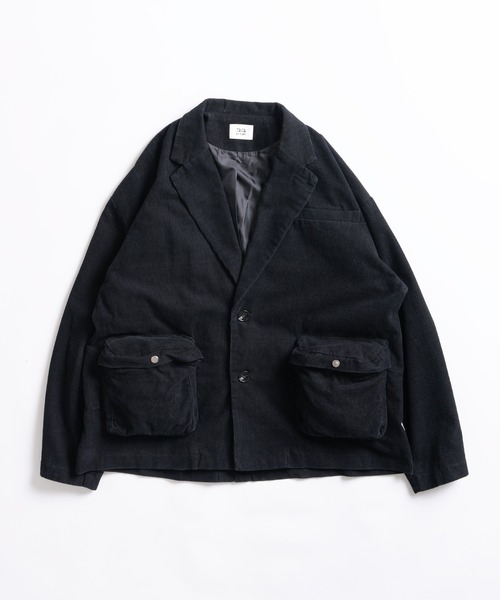 WETTEMPT（ウィテンプト）の「BIG POCKET CORDUROY JACKET /ビッグポケットコーデュロイジャケット（テーラードジャケット・メンズ・ネイビー/ブラック・SMALL/LARGE/MEDIUM）」の3枚目の写真
