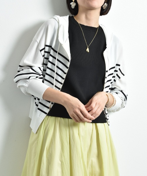 INTERPLANET(インタープラネット)の「【接触冷感・UV】ZIPパーカー(パーカー・レディース・ホワイト系その他/ブラック/グレー/オフホワイト・FREE)」の3枚目の写真