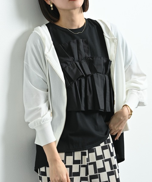 INTERPLANET(インタープラネット)の「【接触冷感・UV】ZIPパーカー(パーカー・レディース・ホワイト系その他/ブラック/グレー/オフホワイト・FREE)」の2枚目の写真