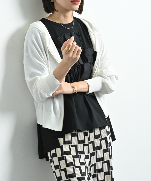 INTERPLANET(インタープラネット)の「【接触冷感・UV】ZIPパーカー(パーカー・レディース・ホワイト系その他/ブラック/グレー/オフホワイト・FREE)」の13枚目の写真