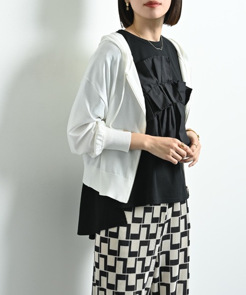 INTERPLANET(インタープラネット)の「【接触冷感・UV】ZIPパーカー(パーカー・レディース・ホワイト系その他/ブラック/グレー/オフホワイト・FREE)」の14枚目の写真