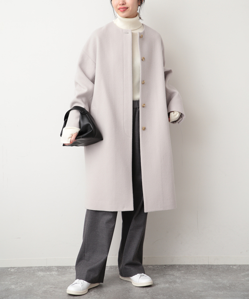 SLOBE IENA（スローブイエナ）の「Super100シャギーノーカラーコート