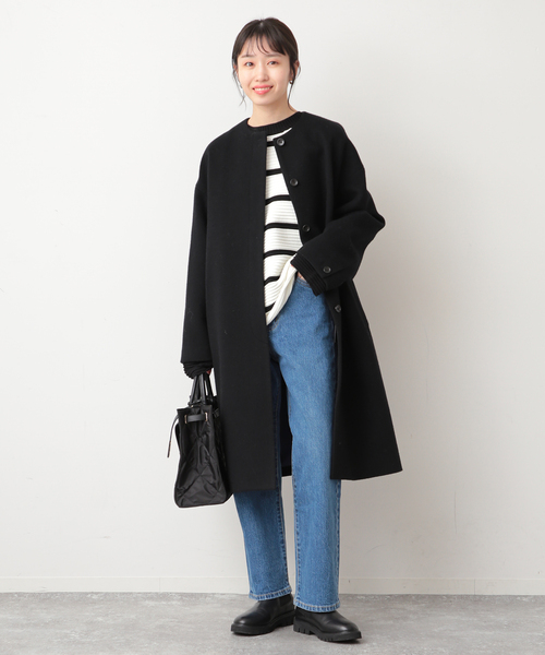 SLOBE IENA（スローブイエナ）の「Super100シャギーノーカラーコート
