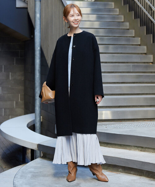 SLOBE IENA（スローブイエナ）の「Super100シャギーノーカラーコート