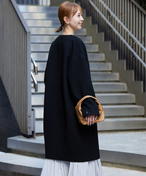 SLOBE IENA（スローブイエナ）の「Super100シャギーノーカラーコート