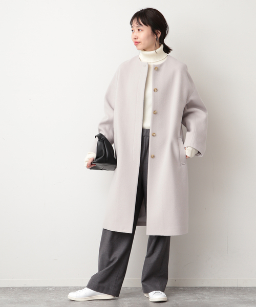 SLOBE IENA（スローブイエナ）の「Super100シャギーノーカラーコート
