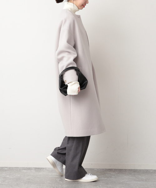 SLOBE IENA（スローブイエナ）の「Super100シャギーノーカラーコート
