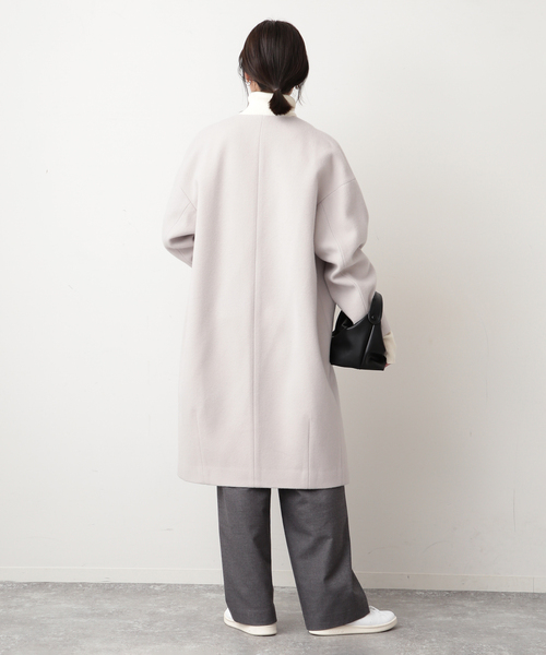SLOBE IENA（スローブイエナ）の「Super100シャギーノーカラーコート