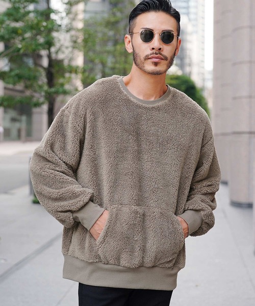 jiggys shop(ジギーズショップ)の「両面ボアトレーナー(スウェット・メンズ・ベージュ/ブラック/ホワイト/グレー系その他・LARGE/MEDIUM/X-LARGE)」の3枚目の写真