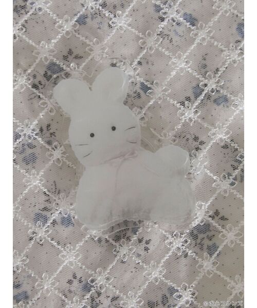 merry jenny（メリージェニー）の「【求心フレンズコラボ】うさぎスマホグリップ（スマホグッズ・レディース・オフホワイト・FREE）」の5枚目の写真