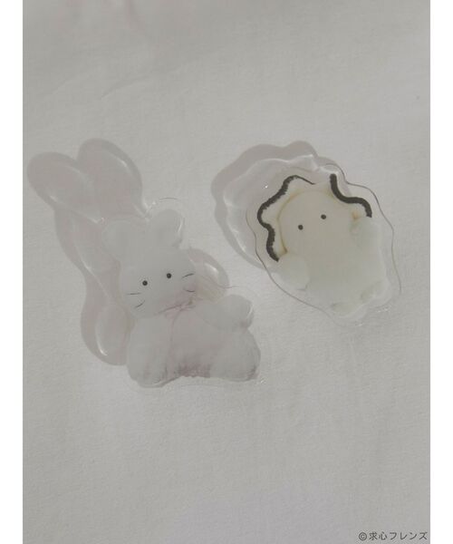 merry jenny（メリージェニー）の「【求心フレンズコラボ】うさぎスマホグリップ（スマホグッズ・レディース・オフホワイト・FREE）」の15枚目の写真