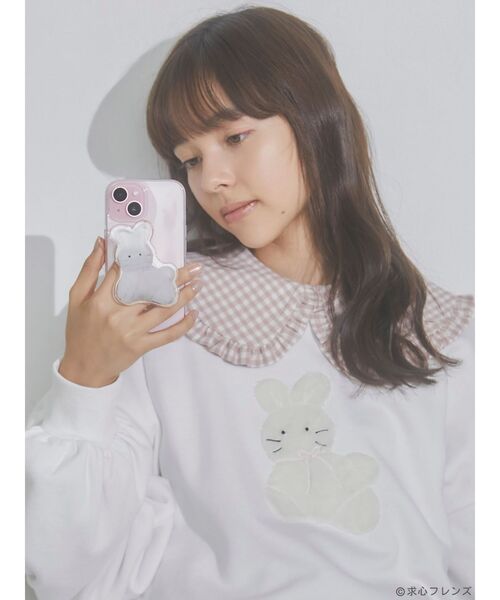 merry jenny（メリージェニー）の「【求心フレンズコラボ】うさぎスマホグリップ（スマホグッズ・レディース・オフホワイト・FREE）」の7枚目の写真