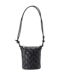 INDIVI | 【合皮／トレンド】クロス編みポシェットバッグ(ショルダーバッグ)