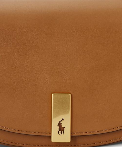 POLO RALPH LAUREN(ポロ ラルフ ローレン)の「Polo ID カーフスキン サドル バッグ(ハンドバッグ・レディース・ブラウン系6・ONE)」の5枚目の写真