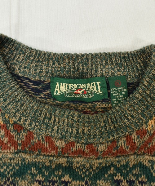 American Eagle(アメリカンイーグル)の「【ヴィンテージ古着】90's AMERICAN EAGLE/アメリカンイーグル マルチカラー 総柄 デザインニット(ニット/セーター・メンズ・その他・X-LARGE)」の5枚目の写真
