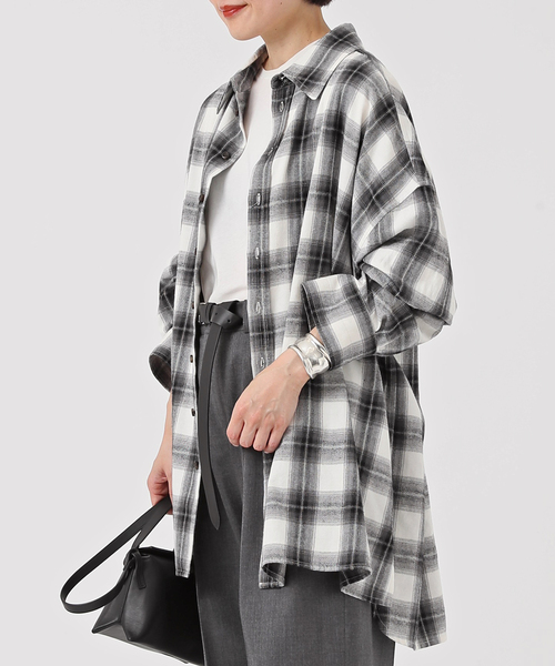 AP STUDIO - provoke チェックシャツ PROVOKE/プロヴォーク】Oversized check Shirt（シャツ/ブラウス
