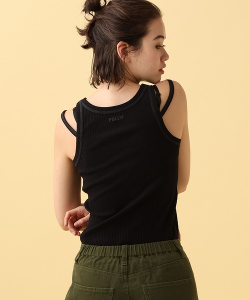 PBLIM（ページボーイリム）の「PBLIM/ステッチバイカラータンク（タンクトップ・レディース・ブラック/オフホワイト/ブルー・FREE）」の10枚目の写真