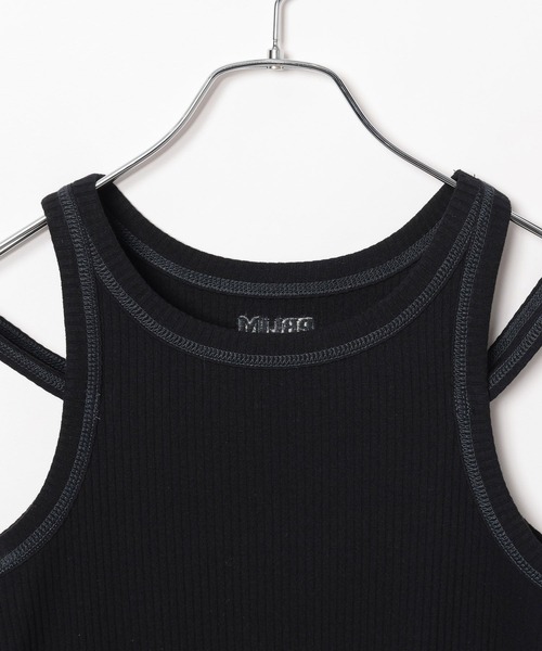PBLIM（ページボーイリム）の「PBLIM/ステッチバイカラータンク（タンクトップ・レディース・ブラック/オフホワイト/ブルー・FREE）」の16枚目の写真