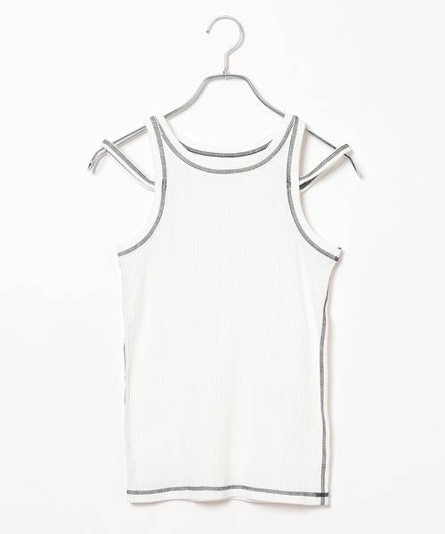 PBLIM（ページボーイリム）の「PBLIM/ステッチバイカラータンク（タンクトップ・レディース・ブラック/オフホワイト/ブルー・FREE）」の21枚目の写真