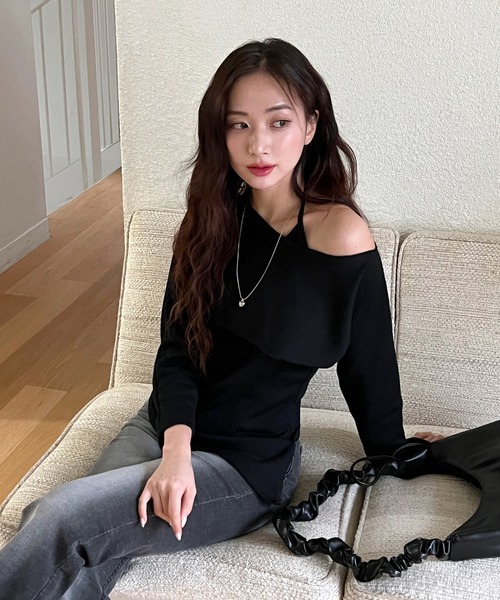 by muni:r（バイ ムニール）の「リボンシャーリングショルダーバッグ（ショルダーバッグ・レディース・ホワイト/ブラック・ONE SIZE）」の20枚目の写真