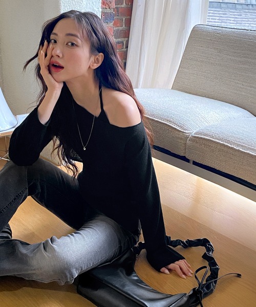 by muni:r（バイ ムニール）の「リボンシャーリングショルダーバッグ（ショルダーバッグ・レディース・ホワイト/ブラック・ONE SIZE）」の18枚目の写真