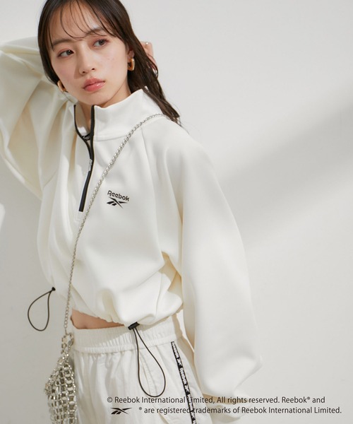 Reebok（リーボック）の「【Reebok別注】裾ドロスト短丈トップス（その他トップス・レディース・ブラック/オフホワイト・FREE）」の10枚目の写真