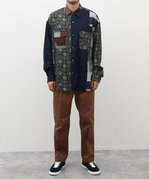 JOURNAL STANDARD J.S HOMESTEAD(ジャーナルスタンダードホームステッド)の「【J.S.Homestead】ARABESQUE PATCHWORK SHIRT(シャツ/ブラウス・メンズ・チャコールグレー/ダークブルー・LARGE/MEDIUM)」の19枚目の写真