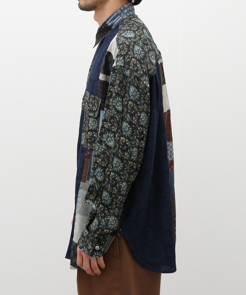 JOURNAL STANDARD J.S HOMESTEAD(ジャーナルスタンダードホームステッド)の「【J.S.Homestead】ARABESQUE PATCHWORK SHIRT(シャツ/ブラウス・メンズ・チャコールグレー/ダークブルー・LARGE/MEDIUM)」の17枚目の写真