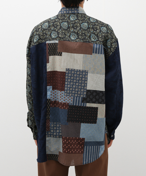JOURNAL STANDARD J.S HOMESTEAD(ジャーナルスタンダードホームステッド)の「【J.S.Homestead】ARABESQUE PATCHWORK SHIRT(シャツ/ブラウス・メンズ・チャコールグレー/ダークブルー・LARGE/MEDIUM)」の16枚目の写真