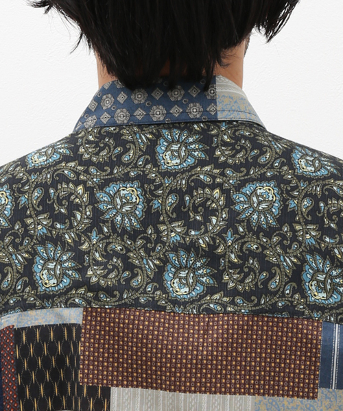 JOURNAL STANDARD J.S HOMESTEAD(ジャーナルスタンダードホームステッド)の「【J.S.Homestead】ARABESQUE PATCHWORK SHIRT(シャツ/ブラウス・メンズ・チャコールグレー/ダークブルー・LARGE/MEDIUM)」の14枚目の写真