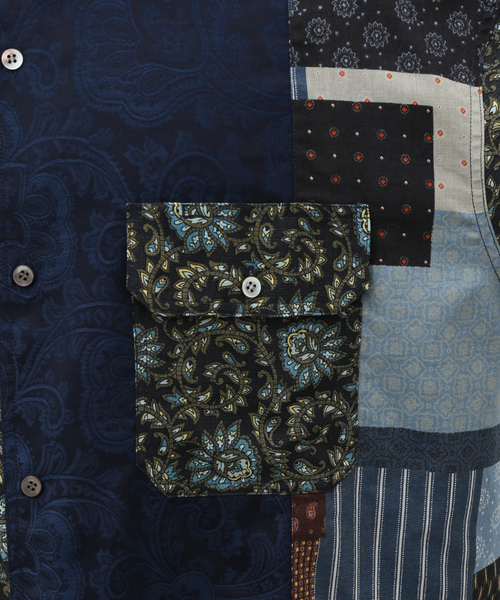 JOURNAL STANDARD J.S HOMESTEAD(ジャーナルスタンダードホームステッド)の「【J.S.Homestead】ARABESQUE PATCHWORK SHIRT(シャツ/ブラウス・メンズ・チャコールグレー/ダークブルー・LARGE/MEDIUM)」の10枚目の写真