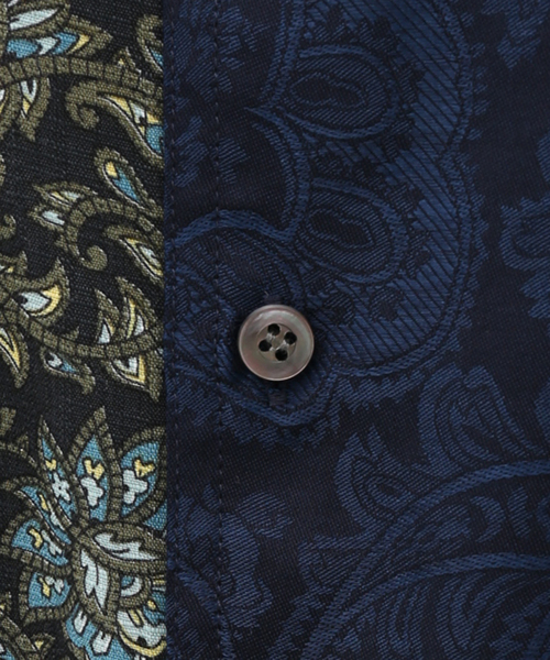 JOURNAL STANDARD J.S HOMESTEAD(ジャーナルスタンダードホームステッド)の「【J.S.Homestead】ARABESQUE PATCHWORK SHIRT(シャツ/ブラウス・メンズ・チャコールグレー/ダークブルー・LARGE/MEDIUM)」の9枚目の写真