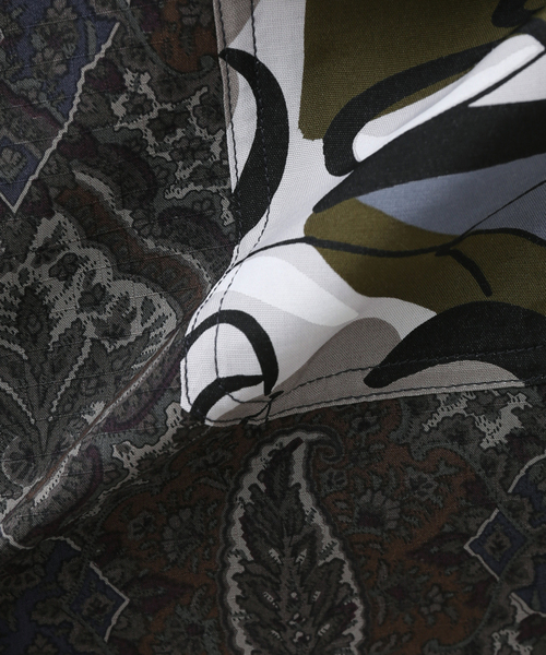 JOURNAL STANDARD J.S HOMESTEAD(ジャーナルスタンダードホームステッド)の「【J.S.Homestead】ARABESQUE PATCHWORK SHIRT(シャツ/ブラウス・メンズ・チャコールグレー/ダークブルー・LARGE/MEDIUM)」の4枚目の写真