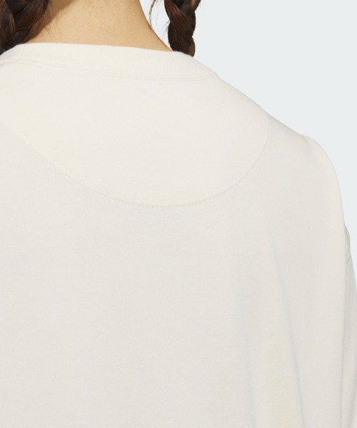 adidas（アディダス）の「エッセンシャルズプラス 3ストライプ 長袖Tシャツ / アディダス adidas（Tシャツ/カットソー・レディース・グレー/オフホワイト/ブラック/ホワイト・XX-LARGE/LARGE/MEDIUM/SMALL/X-SMALL/X-LARGE）」の11枚目の写真