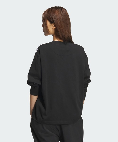 adidas（アディダス）の「エッセンシャルズプラス 3ストライプ 長袖Tシャツ / アディダス adidas（Tシャツ/カットソー・レディース・グレー/オフホワイト/ブラック/ホワイト・XX-LARGE/LARGE/MEDIUM/SMALL/X-SMALL/X-LARGE）」の13枚目の写真