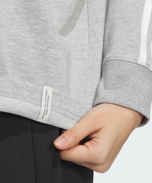 adidas（アディダス）の「エッセンシャルズプラス 3ストライプ 長袖Tシャツ / アディダス adidas（Tシャツ/カットソー・レディース・グレー/オフホワイト/ブラック/ホワイト・XX-LARGE/LARGE/MEDIUM/SMALL/X-SMALL/X-LARGE）」の20枚目の写真