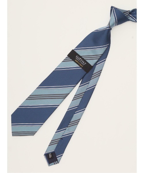 スーティスト 日本製 シルクストライプ柄 ネクタイ 8.0cm幅（ネクタイ）｜SUITIST（スーティスト）