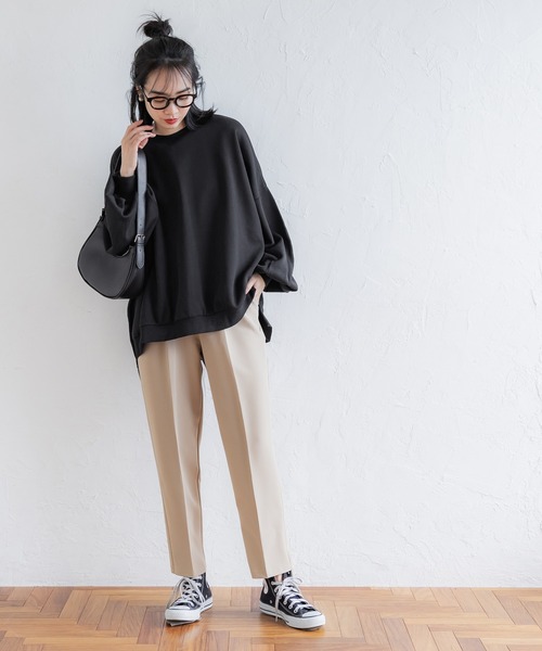 coca(coca)(コカ)の「やわらかビッグシルエット薄手スウェット(スウェット・レディース・その他1/ライトブルー/ブラック/ホワイト・L/M)」の7枚目の写真