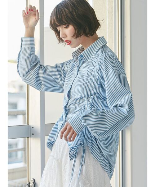 jouetie ストロベリーギャザーフィットロングTシャツ jouetie（ジュエティ）の「ストロベリーギャザーフィットロングT