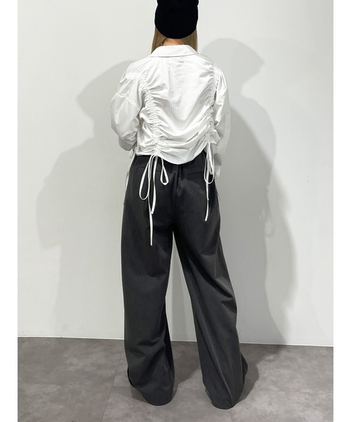 jouetie（ジュエティ）の「ストライプリボンギャザーシャツ（シャツ/ブラウス・レディース・ブルー/オフホワイト/ピンク・MEDIUM）」の22枚目の写真