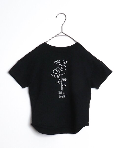 p.premier（ピードットプルミエ）の「2柄刺繍半袖Tシャツ（Tシャツ/カットソー・キッズ・オフホワイト/ブラック/ブラウン/ピンク/ミント・80/90/100/110/120/130/140）」の3枚目の写真