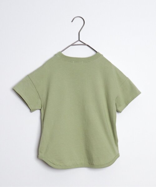 p.premier（ピードットプルミエ）の「2柄刺繍半袖Tシャツ（Tシャツ/カットソー・キッズ・オフホワイト/ブラック/ブラウン/ピンク/ミント・80/90/100/110/120/130/140）」の9枚目の写真