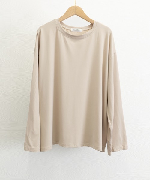 Miniministore(ミニミニストア)の「ゆったり 着やせ 長袖プルオーバー 無地(Tシャツ/カットソー・レディース・ブラック/ホワイト/ロイヤルブルー/ベージュ/ブルー/フューシャピンク/オレンジ/サーモンピンク・FREE)」の22枚目の写真