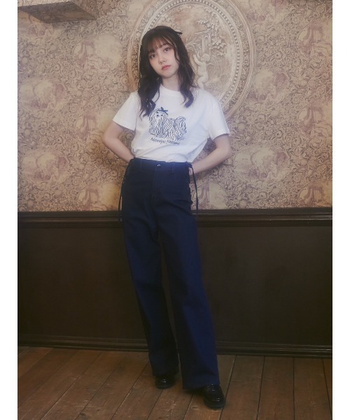 PHILLY（フィリー）の「サイドレースアップデニムパンツ（デニムパンツ・レディース・ブルー/ホワイト・FREE）」の18枚目の写真