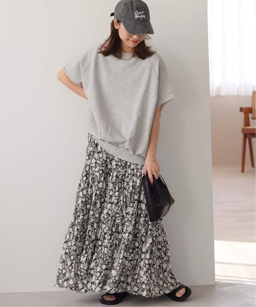 JOURNAL STANDARD relume（ジャーナルスタンダード　レリューム）の「《追加3》コットンボイルクリンクルティアードスカート（柄）（スカート・レディース・サックスブルー/ブラック系その他・FREE）」の10枚目の写真