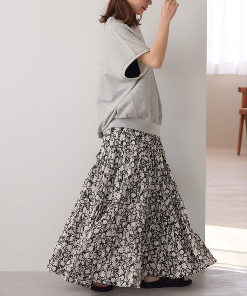 JOURNAL STANDARD relume（ジャーナルスタンダード　レリューム）の「《追加3》コットンボイルクリンクルティアードスカート（柄）（スカート・レディース・サックスブルー/ブラック系その他・FREE）」の12枚目の写真