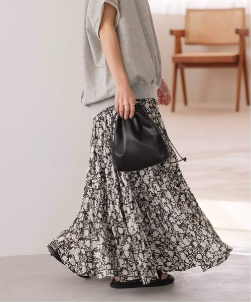 JOURNAL STANDARD relume（ジャーナルスタンダード　レリューム）の「《追加3》コットンボイルクリンクルティアードスカート（柄）（スカート・レディース・サックスブルー/ブラック系その他・FREE）」の17枚目の写真
