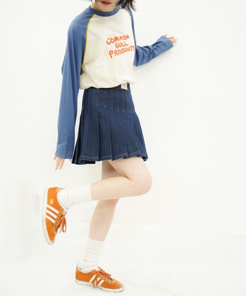 common gull products. 街のデニムジャケットプリーツスカート common gull products.（コモンガルプロダクツ）の「街のデニム