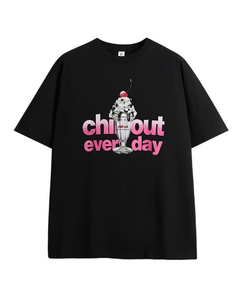 Ressaca(レサーカ)の「オーバーサイズ チルアウトグラフィックロゴプリントTシャツ(Tシャツ/カットソー・メンズ・ホワイト/ブラック・M/L/XL/XXL)」の9枚目の写真